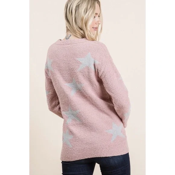 Stars in Pink Sweater - Picture 3 of 4